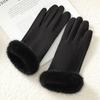 Women Cute Lovely Sweety Winter Keep Warm Touch Screen Add Velvet Windproof Gloves Cycling Solid Spontaneous Fever