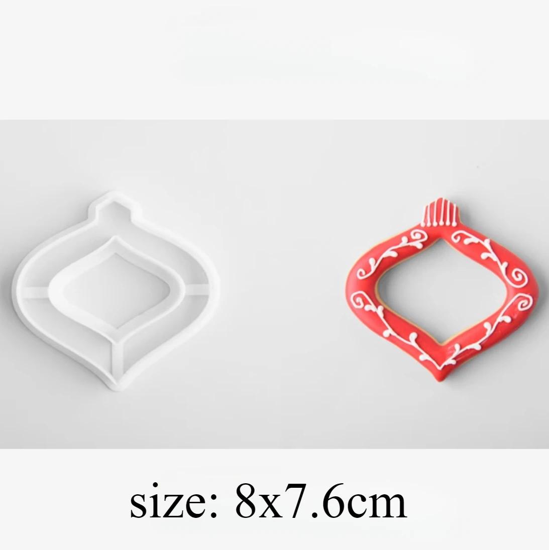 

Christmas Wreath Shaped Biscuit Mold 3D DIY Baking Cutting Moulds Plastic Pressable Fondant Cookie Cutters Stamp Embossers