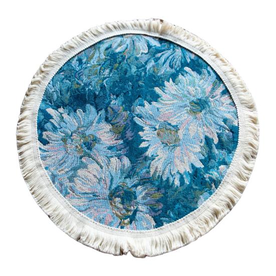 Quaste Tischset Pastoralen Stil Blume Ölgemälde Ästhetische Runde Form Parteien Hochzeiten Bankette