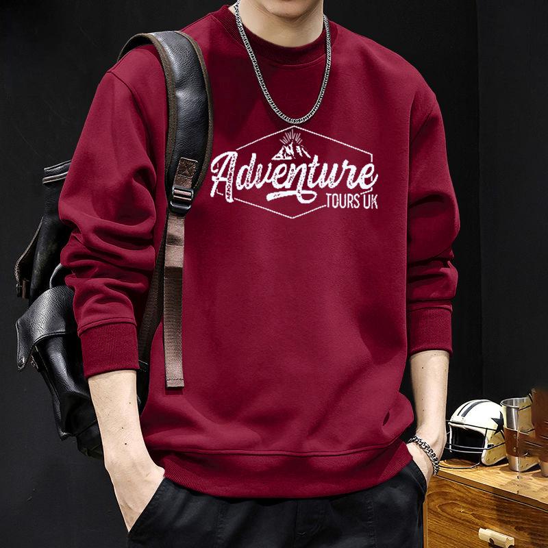 Men's Japanese-Style Letter Print Long Sleeve Hoodie - Spring/Autumn Fashion