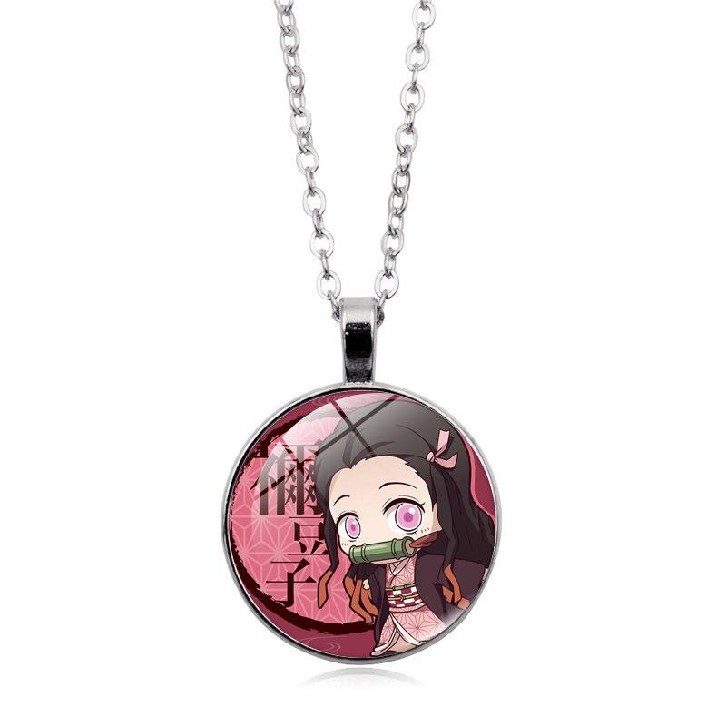 Animation Peripherie Demon Slayer: Kimetsu No Yaiba Studentenpaar Geschenk Retro Schmuck Anhänger Halskette