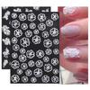 Embossed Flower Nail Sticker Self-adhesive 5D Art Embossed Nail Stickers Flower