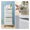 XI LE Kitchen Wagon Storage with 4 Top Rotating Small Movable 4 Easy to Assemble of Cart, Iron, Casters, Tiers, Board, Type, Items, Seasonings,