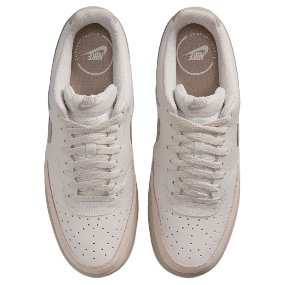 Nike Court Vision Lo Suede Comfortable Versatile Sneakers Men Sneakers White Gray IO0461001