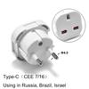 Power Charger UK To EU Converter Wall Socket Outlet Connector Universal Travel Adapter