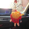 Cute Cartoon Plush Keychain: Fries, Hamburger & Hot Dog Figures for Backpack