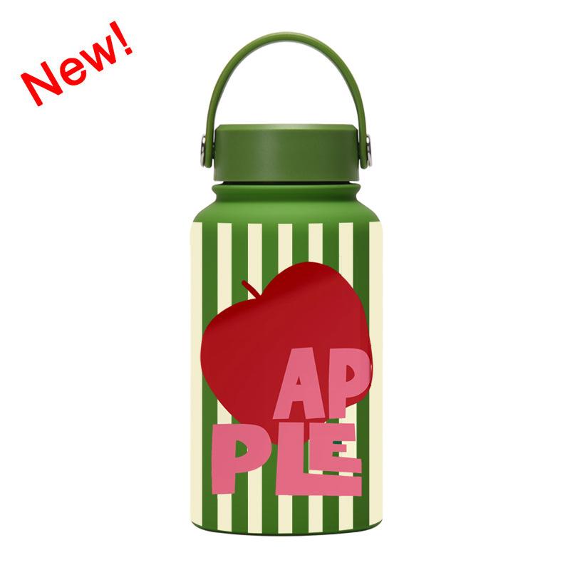 650Ml Thermos Cup Wide Mouth Portable Vacuum Children'S Student Sports Kettle Outdoor Printing Water Cup