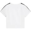 Puma Outline Shoulder Round Neck Short Sleeve Cropped Vintage T-Shirt Women Tops White 631899-02