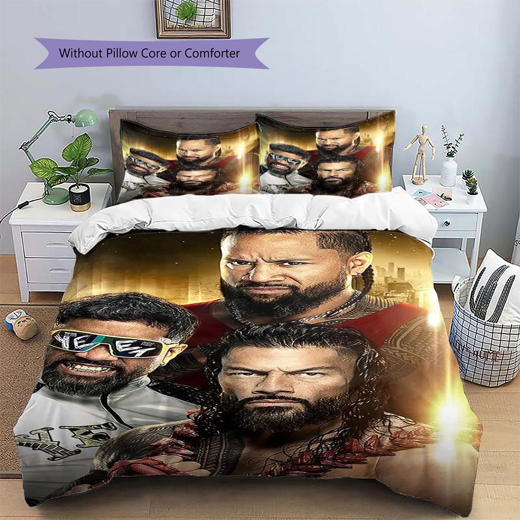 Leati Joseph Joe Anoa'i Pattern Bedding,Quilt Set Quilt Cover Pillowcase Home Birthday Gift(1 * duvet cover + 2 * pillowcase, without core)
