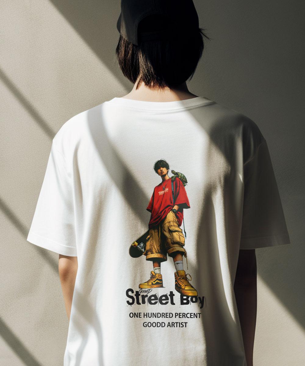 One Hundred Percent Ohp X Goodd Street Boy Semi-Oversized Short Sleeve T-Shirt White/S