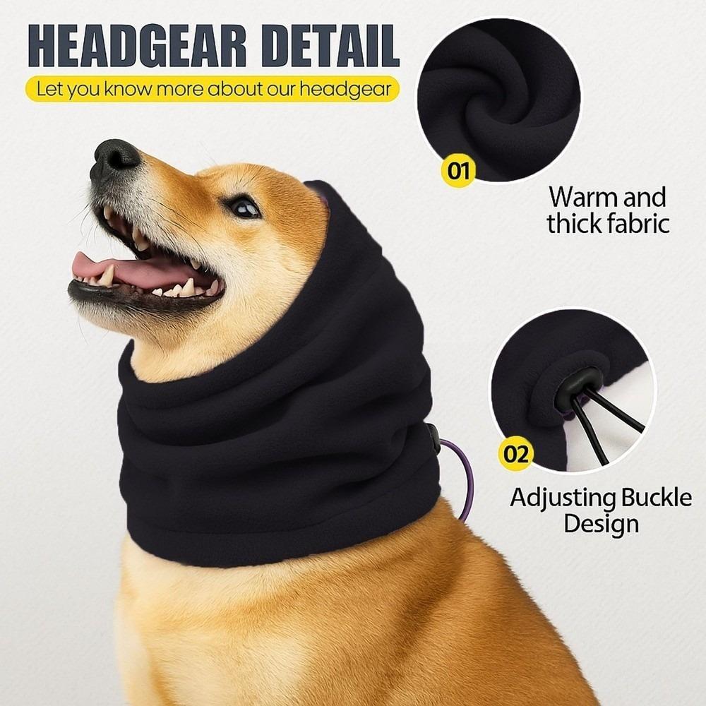 Headwear Dog Scarf Cold-Proof Design Stress Reduction Pet Noise Reduction Polyester Noise Cancelling Dog Hat Pet Accessories