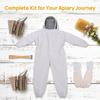 Set 1 Breathable Professional Beekeeping Suit White Full Body Beekeeping Suit  Beekeeping