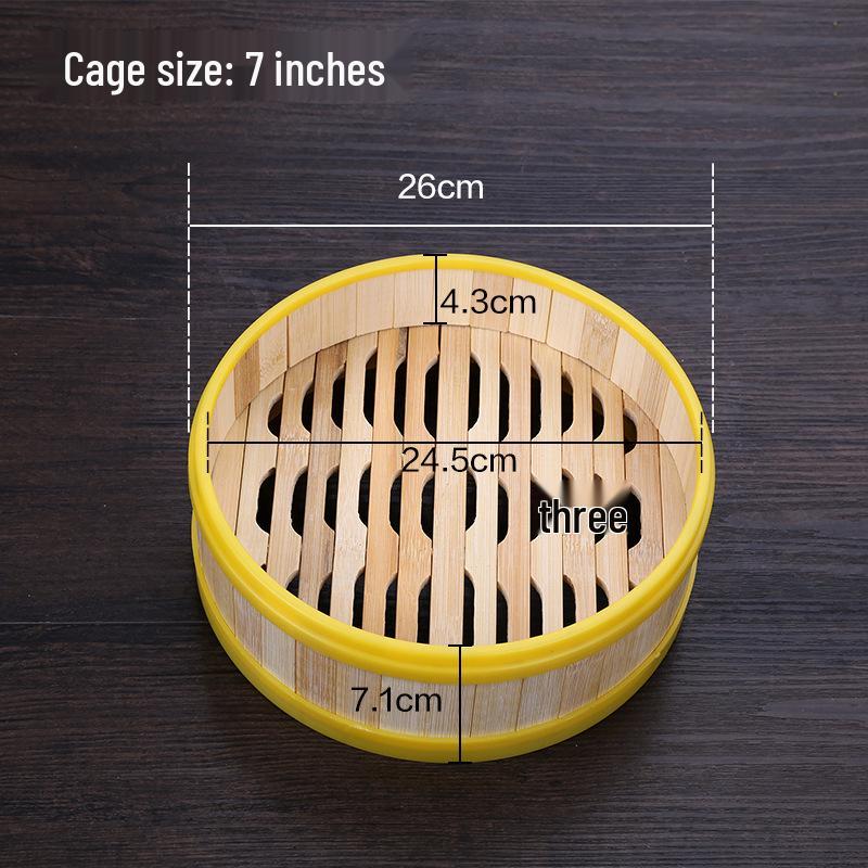 Commercial Bamboo Steamer for Cantonese Dim Sum and Shaxian Dumplings with Pot Lid
