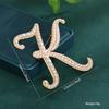 Pearl Alphabet Brooches: Retro Letter Pins for Clothing and Necklines.