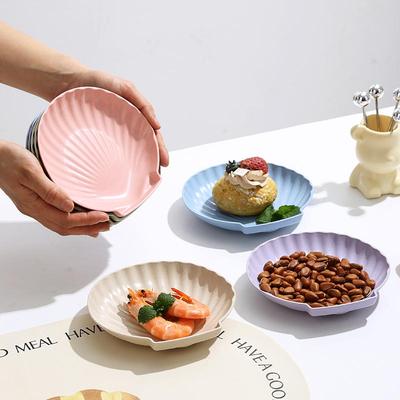 Set di Piatti Eco-friendly in Paglia di Grano per Frutta e Snack - Versatile per Torta, Dessert e Frutta Secca