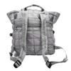 Gesteppter Rucksack Leichter Weicher Flauschiger Reiserucksack Große Kapazität Schultertasche für Wandern Fitnessstudio Grau