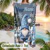 Soft Beach TowelChristmas Custom Name Print Towel For Bathroom Beach Indoor Decor Holiday Gift