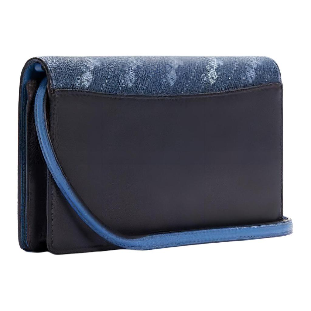 Coach Anna 20 Monogram Print Leather Flap Shoulder Bag Women bags Blue C4208-IMDEN