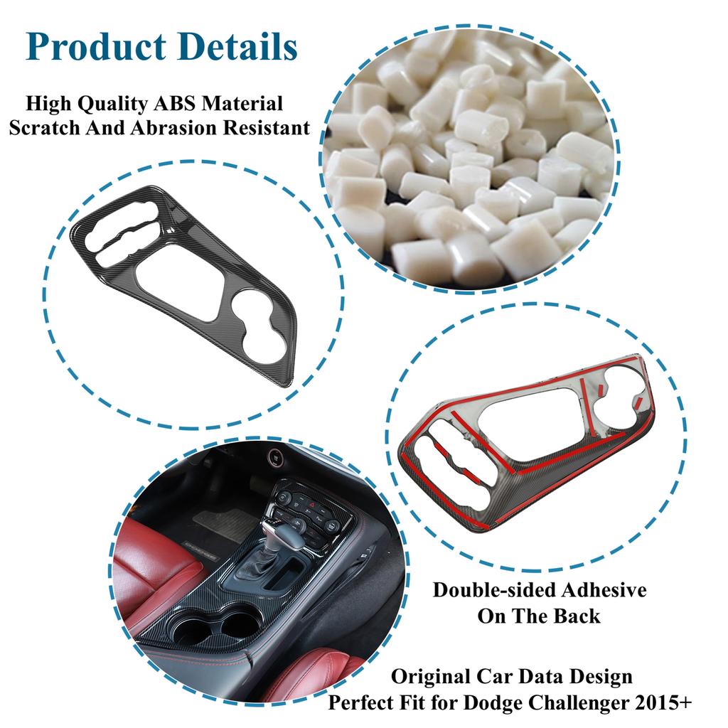 Auto Mittelkonsole Gangschaltung Panel Dekoration Abdeckung Aufkleber Trim für Dodge Challenger 2015-2022 Innenleisten