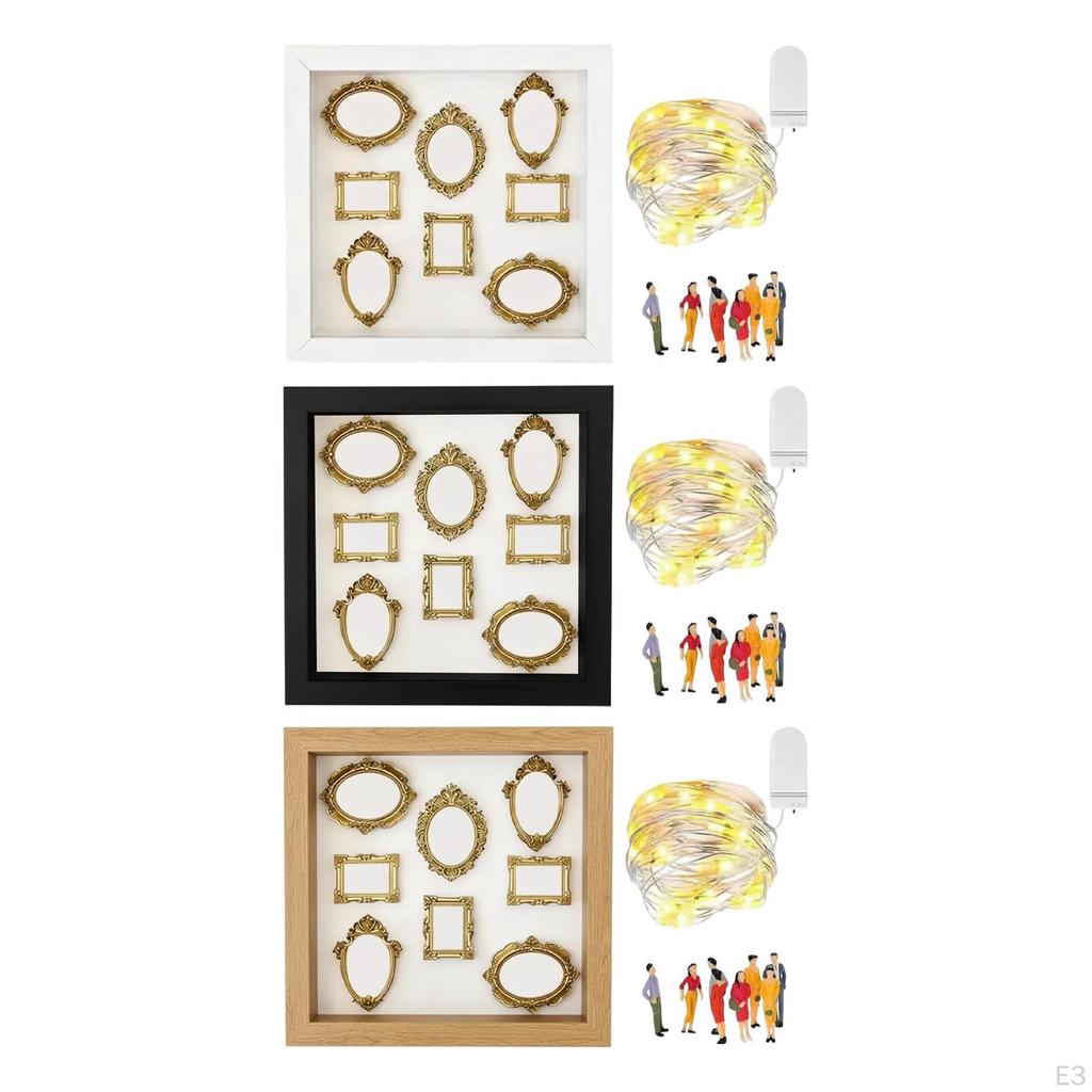 DIY Mini Museum Silhouette Box Wood Memory Display for Wedding Birthday Gift