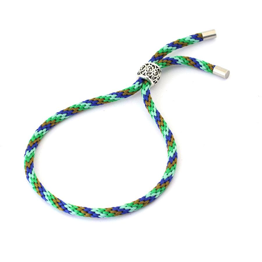 

Регулируемый браслет из нержавеющей стали, цветная плетеная миланская веревка, четыре цвета, клетчатая пара, ювелирные изделия, подарок для мужчин и женщин