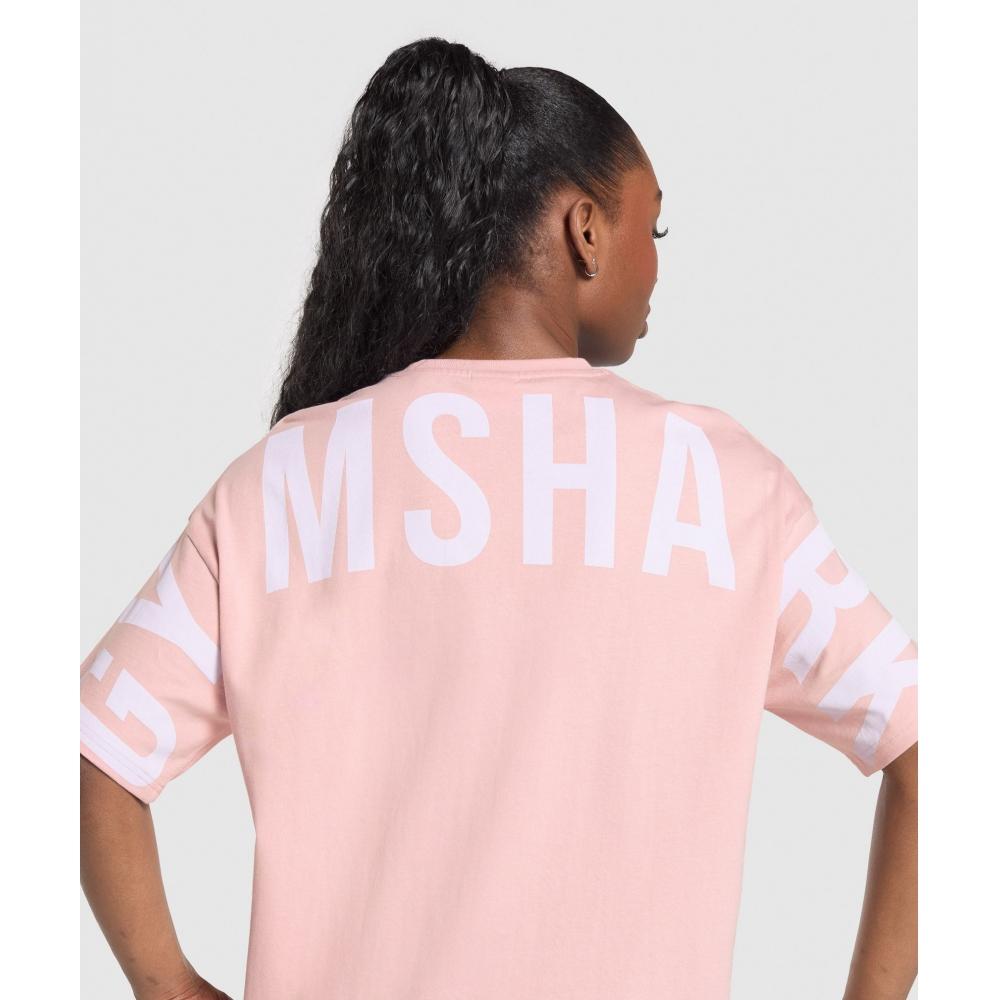 Gymshark Wordmark Graphic T shirT lifT Pink B3c2l Kcpr