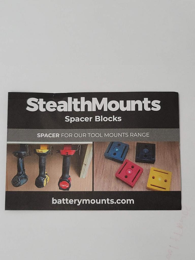 Black StealthMounts Tool Mount Spacers (12mm) Universal 6-Pack