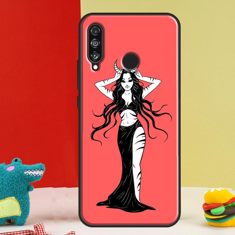 Devil Girl Woman For Huawei Nova 5T 9 10 SE 12i 12s 11i Y91 Y90 Y60 Y70 Y72 Y61 P60 P30 Pro P20 P40 Lite Case