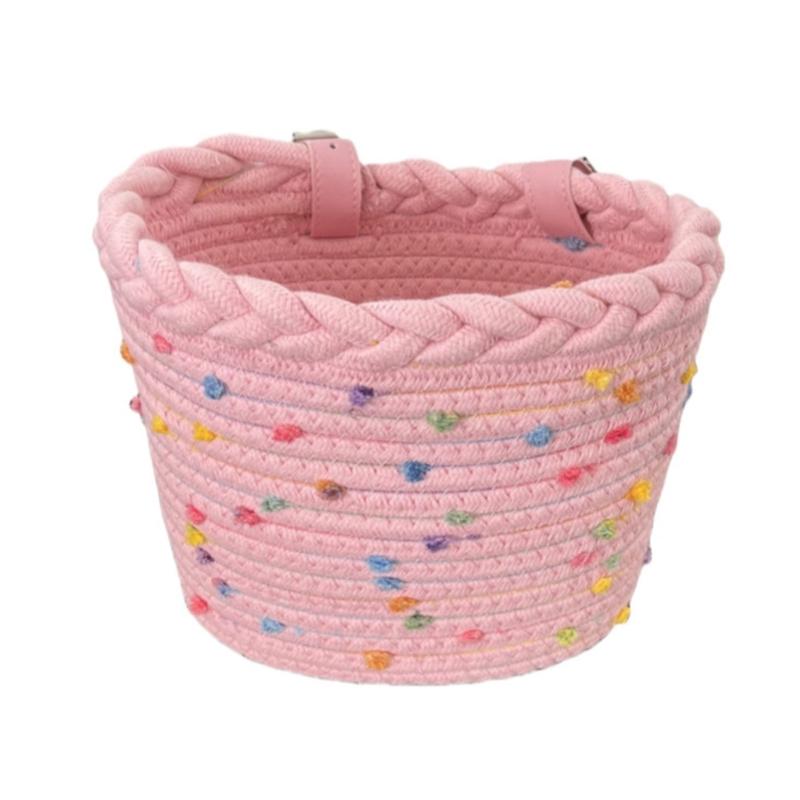 Cesto per Bicicletta per Bambini con Corda di Cotone Durabilità Storage per Esterno e Quotidiano