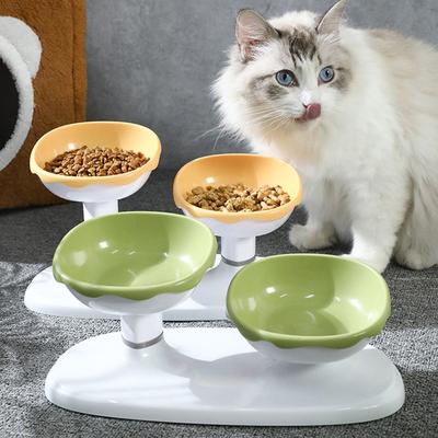 Katzenfutter- und Wassernapf-Set, höhenverstellbar, für die Fütterung von Haustieren, Katzennapf für Futter und Wasser, Futternapf mit großer Kapazität