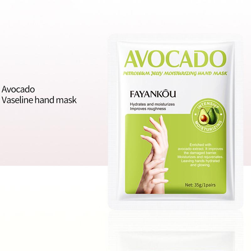 1 Pairs Avocado Moisturizing Hand Mask Hands Remove Dead Skin Rejuvenating Nourishing Hydrating Hand Skin Care Products