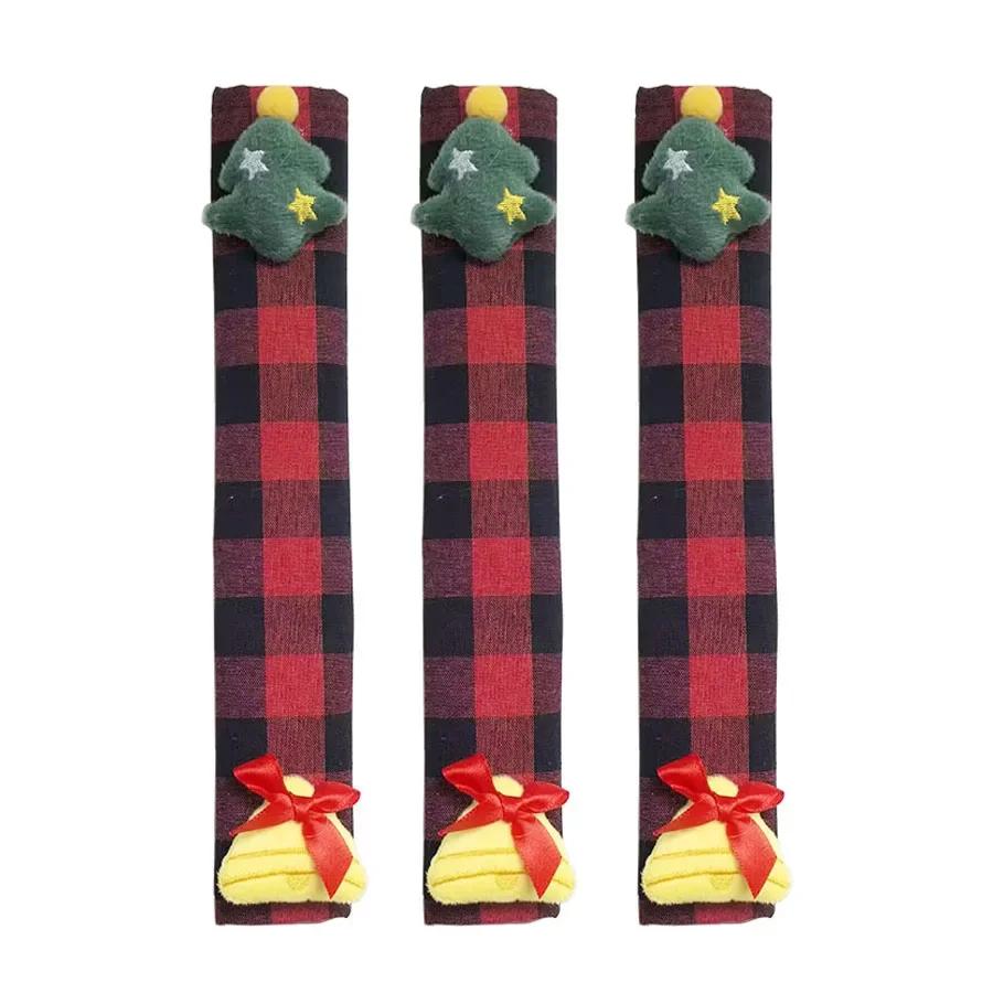 3D Design Covers Christmas Handle Covers Easy To Clean Multiple Sizes Available Santa Claus Design For Refrigerators