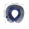 Curved Hump Self-Inflatable Travel Pillow With Storage Bag Dark Blue with Gray U Shaped Neck Pillow Portable