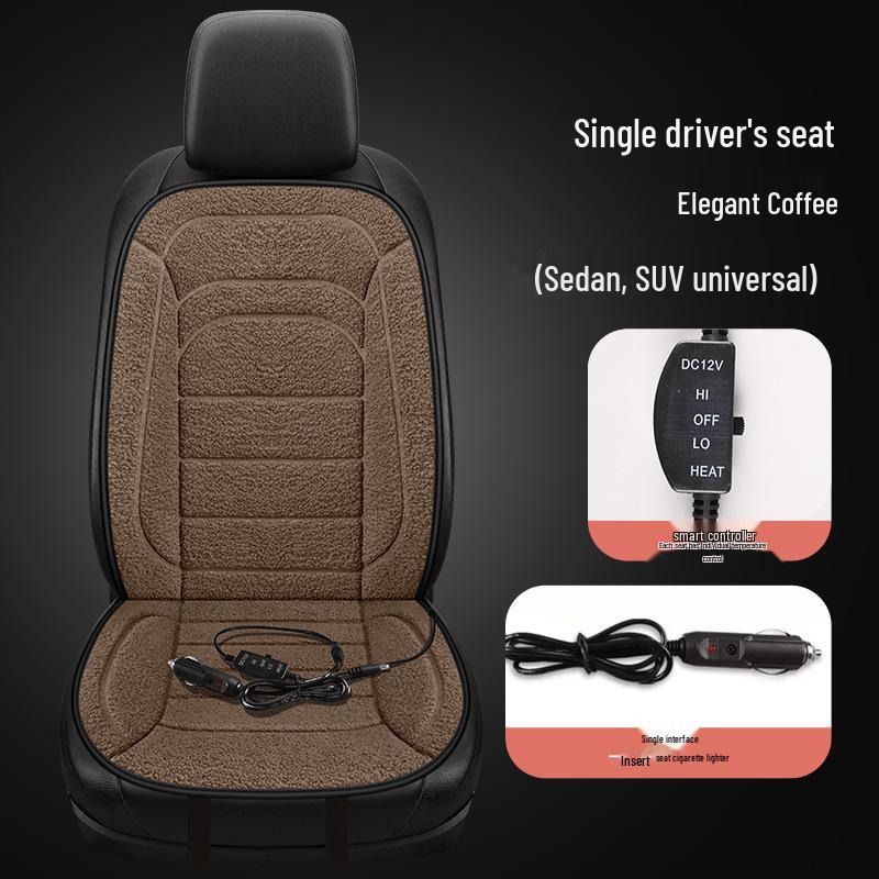 Graphene Heated Winter Car Seat Cushion with Multi-Level Temperature Control & Non-Slip Design