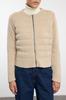 Women's Fashionable Stylish Cardigan Navy Blue Crew Neck Zippered Coat Look Knitwear Cardigan