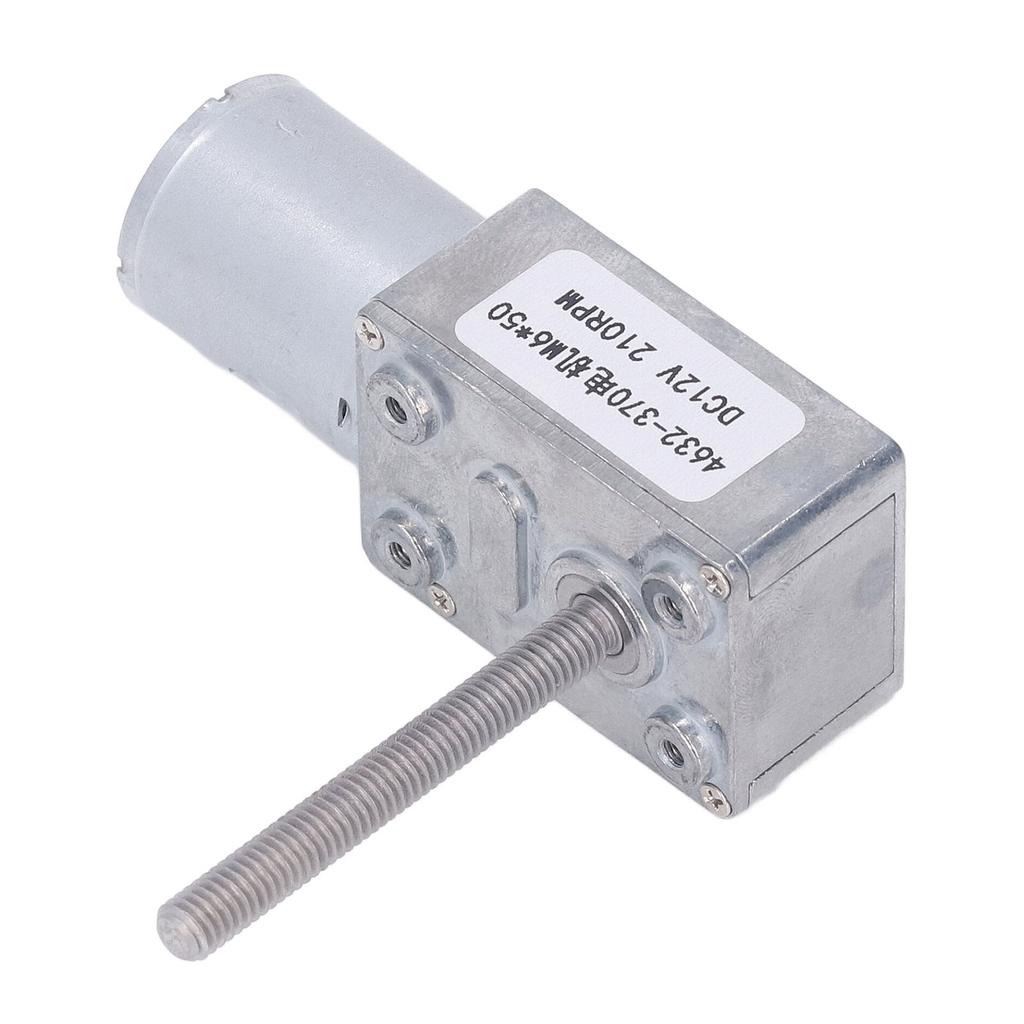 DC Worm Gear Motor M6 X 50mm Aluminum Alloy Brass Reversible DC Reduction Motor for Window Opener
