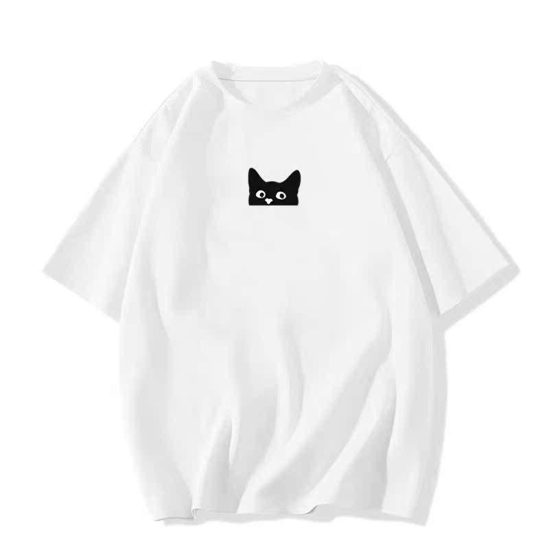 Vintage Cartoon T-Shirt for Women - Oversized, Plus Size, Pure Cotton, Short Sleeve, Trendy Round Neck, Summer Top for Couples