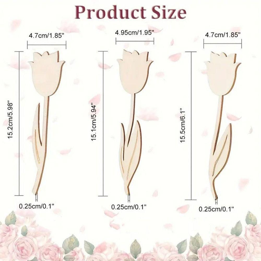 24pcs Blank Rose DIY Painting Crafts Unfinished Flower Graffiti Toys  Christmas Party Decoration