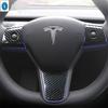 Lift Button Steering Wheel Read Lamps Air AC Panel Cover Trim For Tesla Model Y   Carbon Fiber Interior Refit Accessorie