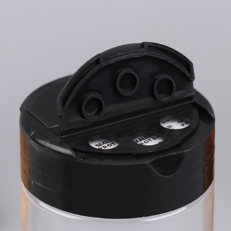 5/6 Pcs Durable Plastic Seasoning Jar, Portable Salt Cellar, Empty Pepper Shaker, Double Flip-Top Transparent Seasoning Jar