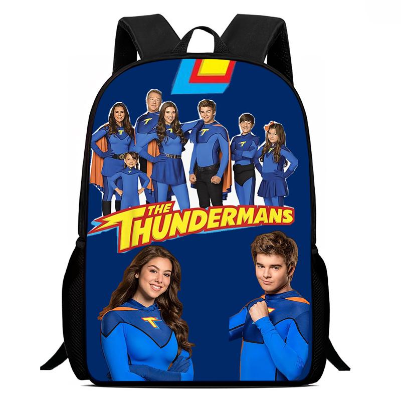Schooltassen voor Kinderen De T-Thundermans Geprinte Kinderrugzak, Rugzakken met Grote Capaciteit voor Kleuterschoolleerlingen, Tassen voor Jongens Meisjes