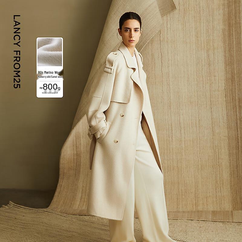 

Langzi Retro Lapel Double-sided Wool Coat L