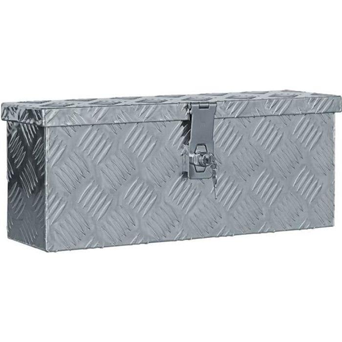 Boîte en aluminium - vidaXL - 48,5 x 14 x 20 cm - Argenté - Résistante à la rouille - Design compact