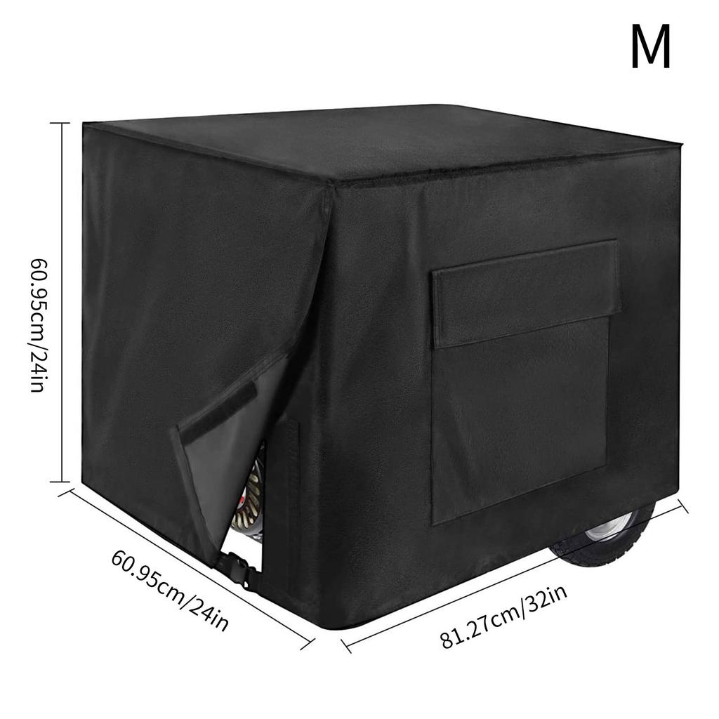 3 Size Generator Cover Windproof Protective Cover Canopy Shelter Waterproof Oxford Cloth All-Purpose Covers Protection Black