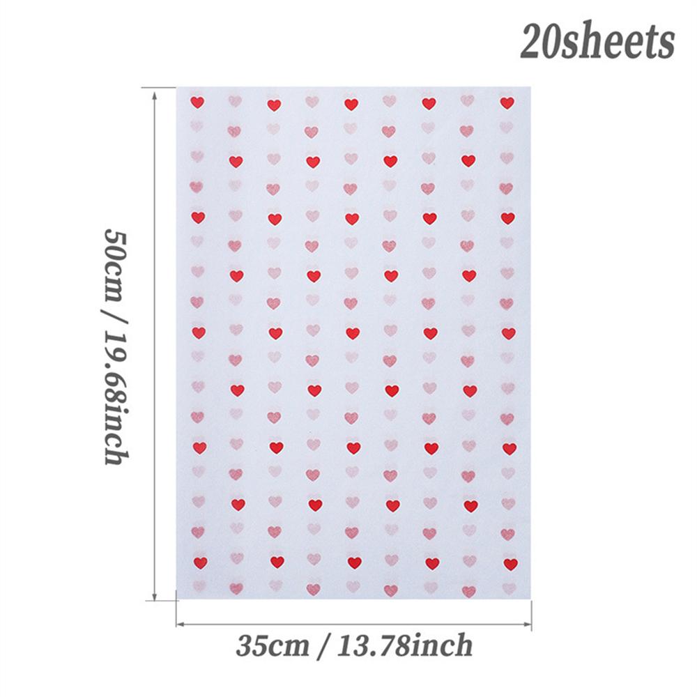 20Sheets 50*35cm Gift Wrapping Paper DIY Handmade Craft Star Love Dot Pattern Tissue Paper Floral Packaging Material