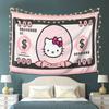 Sanrio Hello Kitty 100 Bill Printed Tapestry  Wall Art Decor for Girls Dorm Bedroom  Home