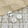 5Pcs Korean INS Cute Sweety Bow Metal Flat Button Women Coat Sweater Knitted Cardigan Craft Deco Clothing DIY Sewing Accessories