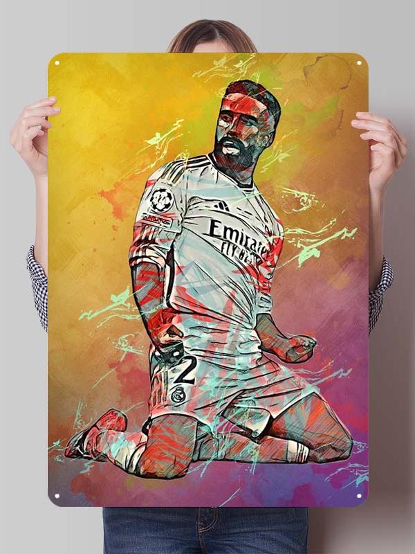Dani Carvajal Metal Posters Customizable Sign Decor for Room Decoration Football Player Tin Signs for Home Wall Art Decoration