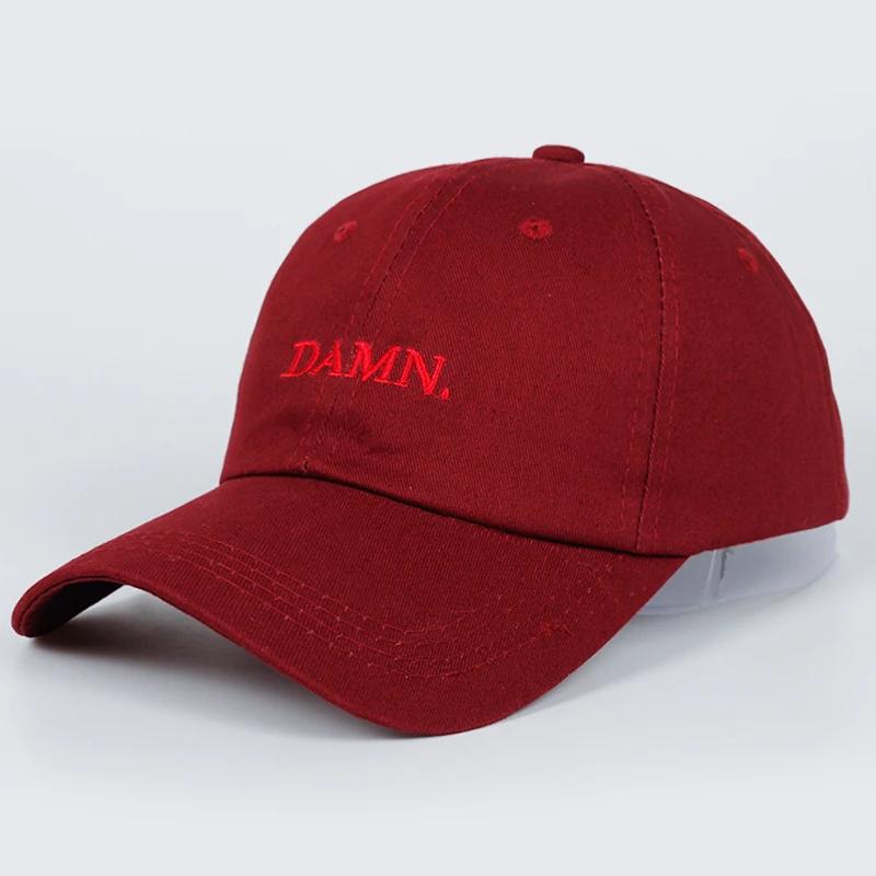 Unisex DAMN Letter Embroidery Baseball Caps Adjustable Casual Hats Spring and Autumn Outdoor Sunscreen Hat