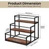 Functional Wooden Wine Rack With Metal Frame Suitable For Kitchen Counter Or Coffee Station